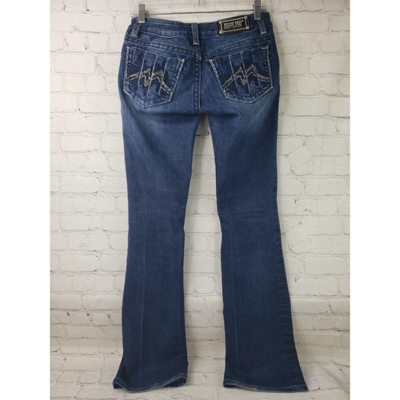 MISS ME Jeans SIZE‎ 27 Boot Cut JD1068B. Blue - Picture 5 of 16